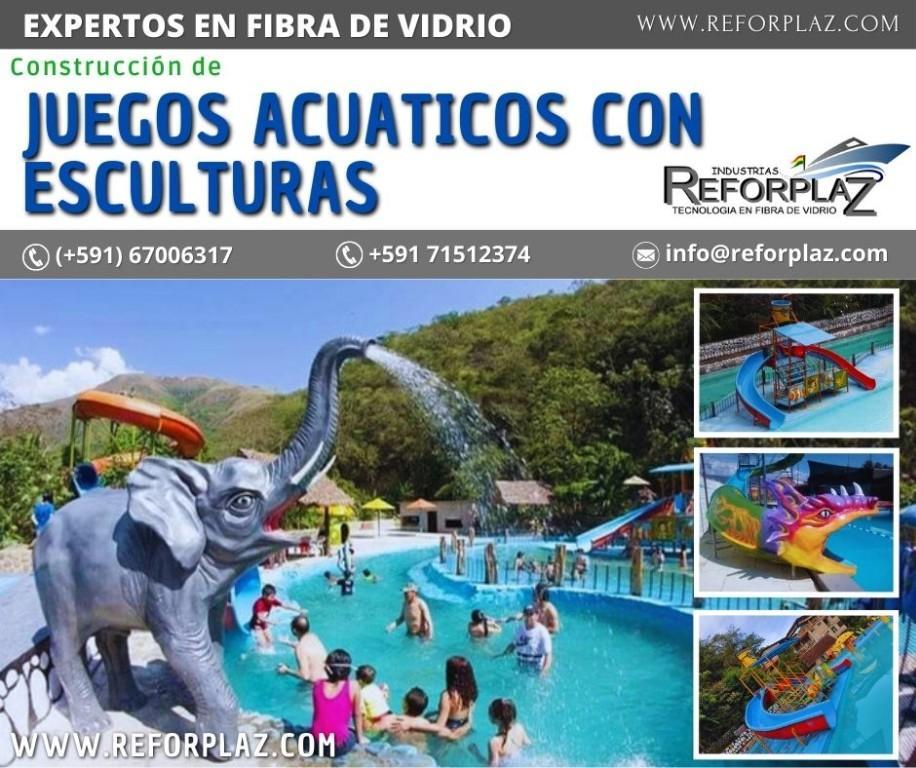JUEGOS ACUÁTICOS CON ESCULTURAS en Riberalta - Imagen 1