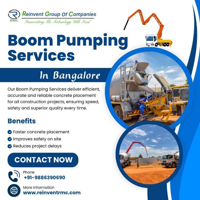 Boom Pumping Services In Bangalore | Reinvent RMC in AreKere - Image 1