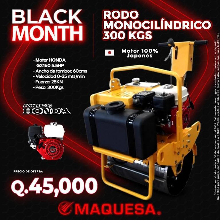 BLACK MONTH RODO MONOCILÍNDRICO 300 KGS en Guatemala - Imagen 1