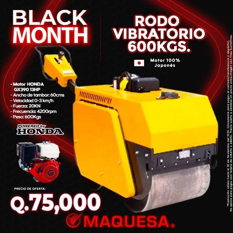BLACK RODO MONTH RODO VIBRATORIO 600 KGS en Guatemala - Imagen 1