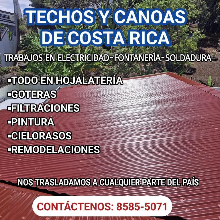 TECHOS Y CANOAS DE COSTA RICA. en Moravia - Imagen 1