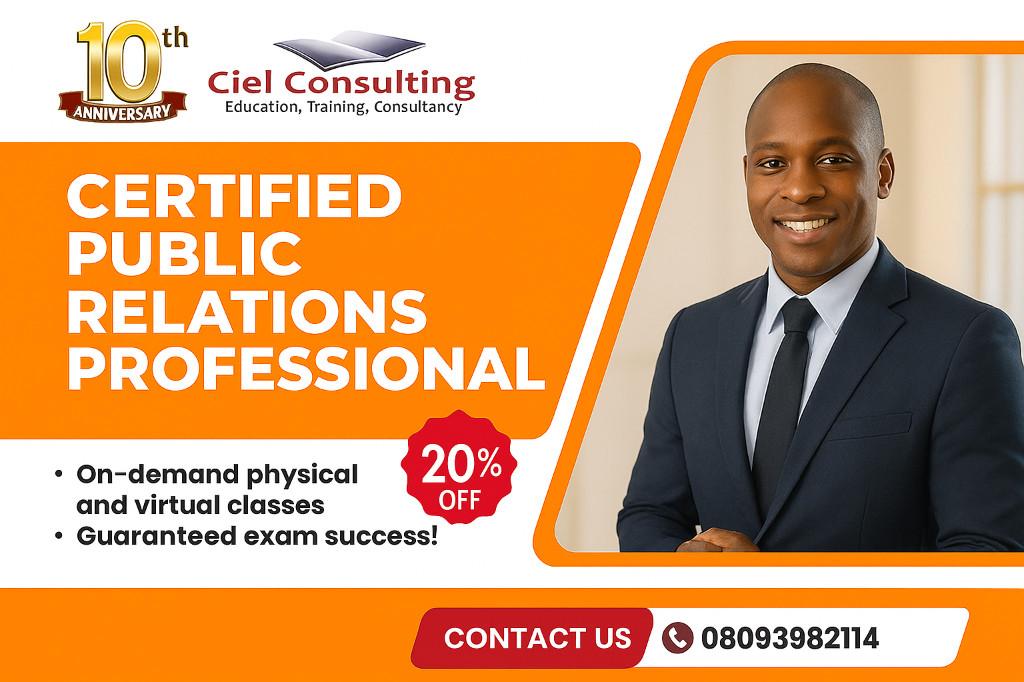 CERTIFIED PUBLIC RELATIONS PROFESSIONAL TRAINING in Port Harcourt - Image 1