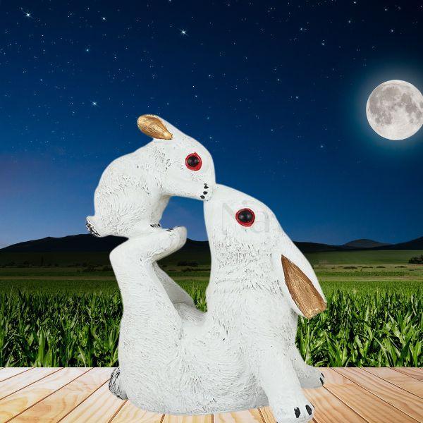 Mother Baby Love Playing Rabbit Showpiece – DNAeStore in India - Image 1