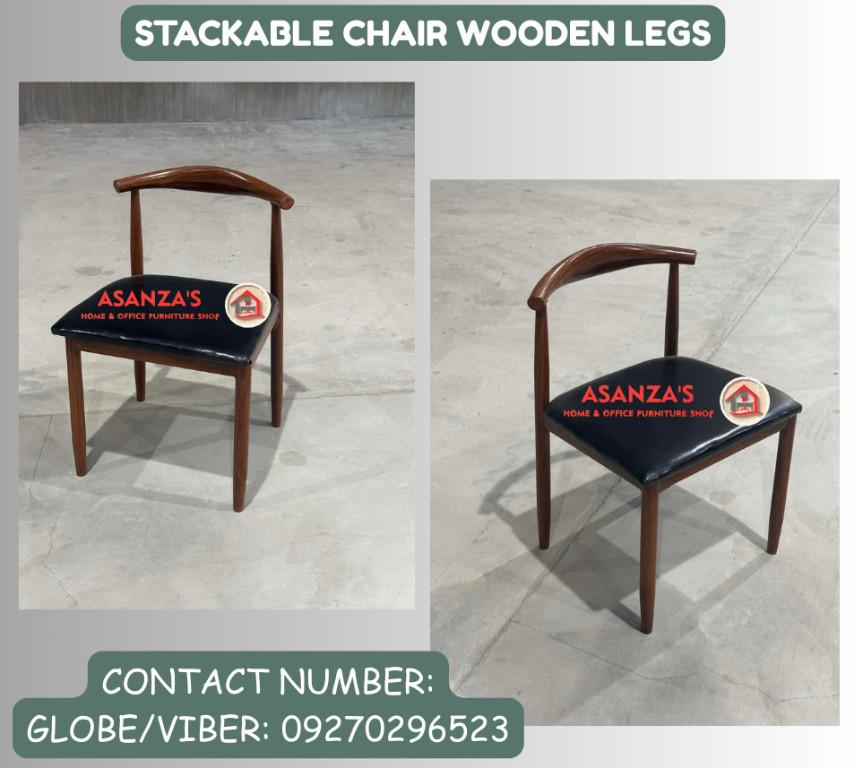 STACKABLE CHAIR WOODEN LEGS in Philippines - Image 2