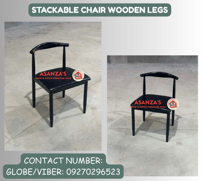 STACKABLE CHAIR WOODEN LEGS in Philippines - Image 3