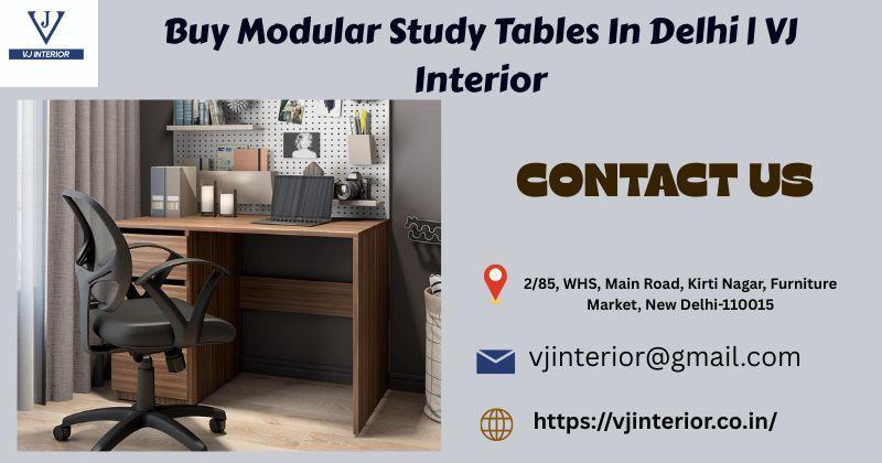 Buy Modular Study Tables In Delhi | VJ Interior in Noida - Image 1