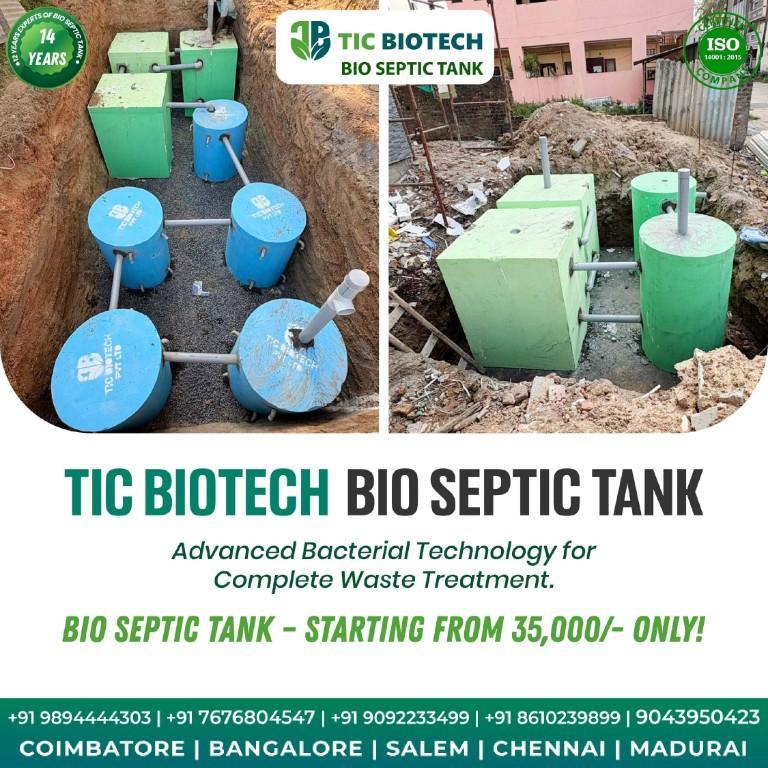 TIC Biotech- Best Advanced Bacterial Bio Septic Tank Coimbatore in Peelamedu - Image 1