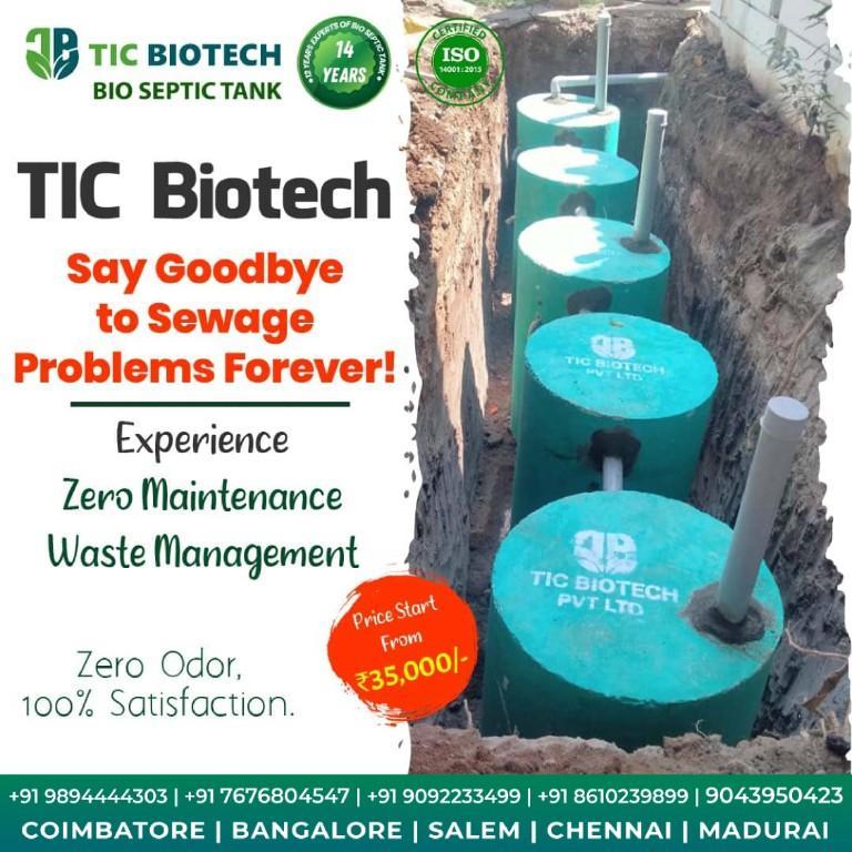 TIC Biotech- Best Bio Septic Tank For Sewage Problems Coimbatore in Peelamedu - Image 1
