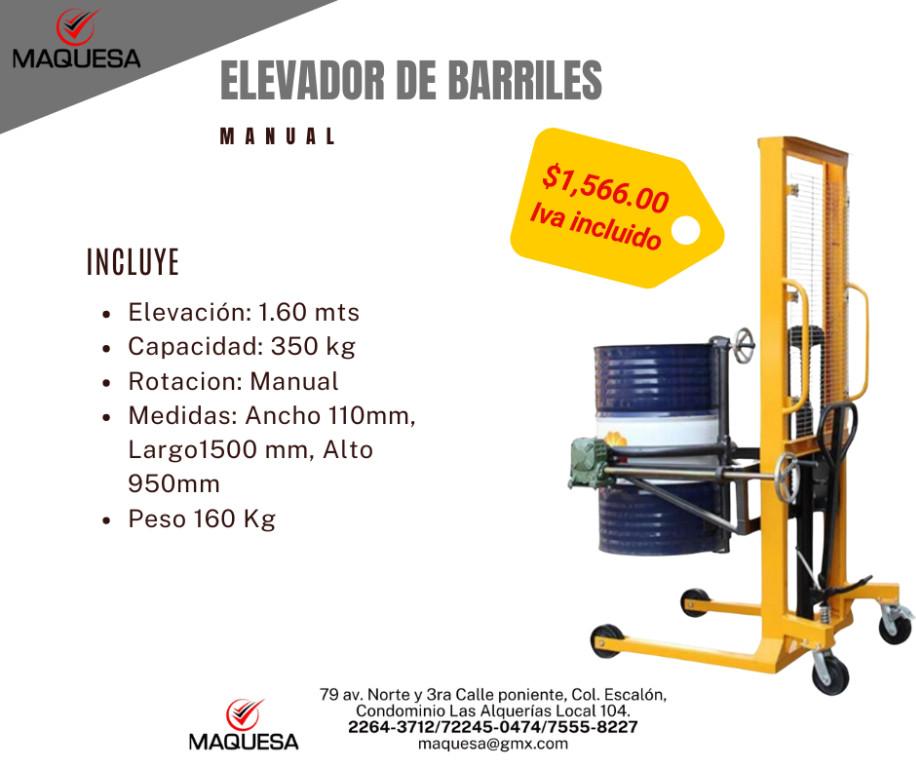 Elevador de barriles en El Salvador MAQUESA en San José Villanueva - Imagen 1