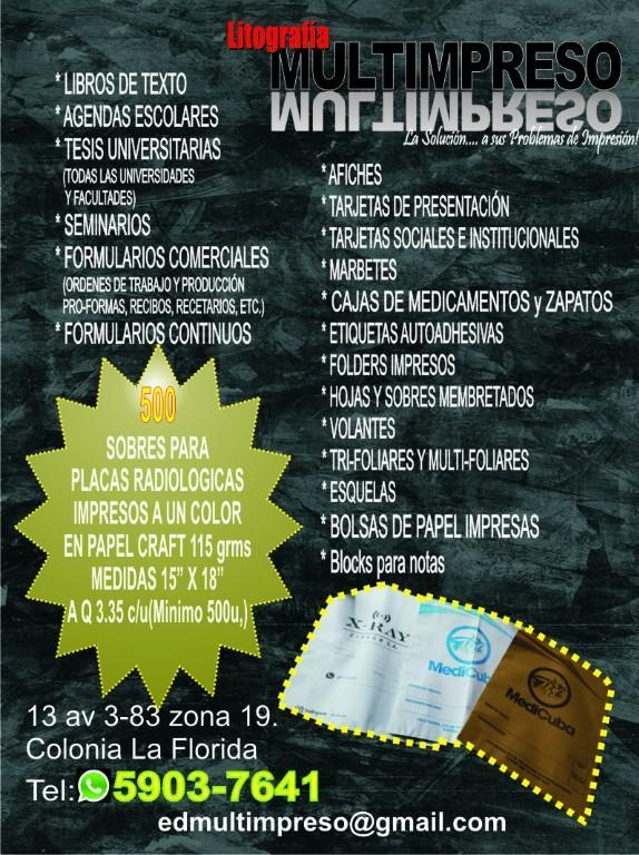 SOBRES GRANDES DE RADIOLOGÍA en Guatemala - Imagen 1