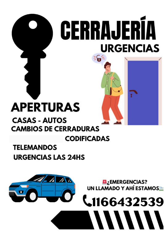 CERRAJERIA A DOMICILIO LAS 24 HORAS en Florencio Varela - Imagen 1