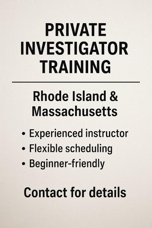 Private Investigator Certification – Local RI Training in United States - Image 2