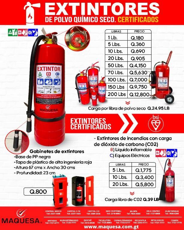 EXTINTORES CERTIFICADOS – MAQUESA en Guatemala - Imagen 1
