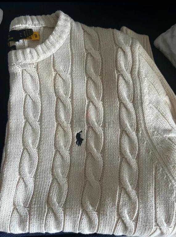 Knit Sweatshirt Ralph Lauren Cream ( old Stock ) in Abu Dhabi - Image 2