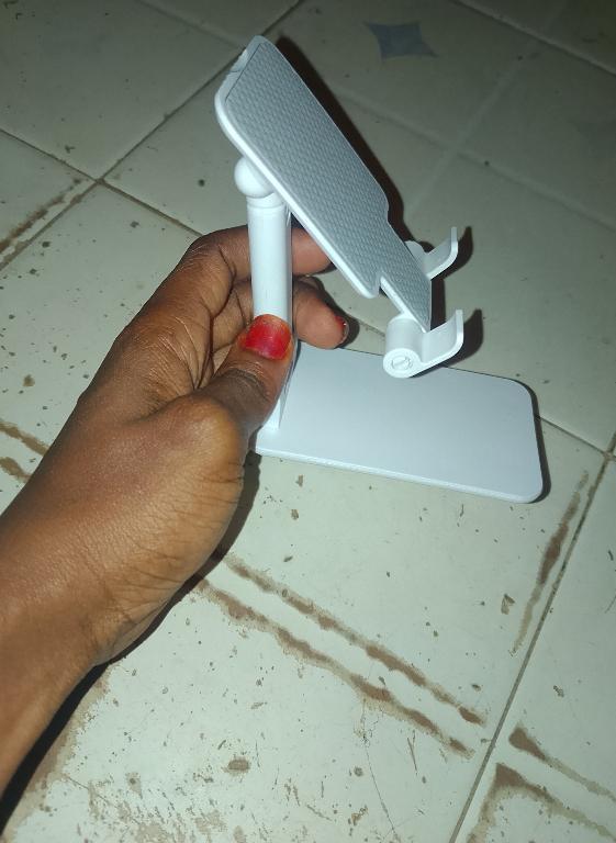 White Foldable Phone Stand in Nigeria - Image 2