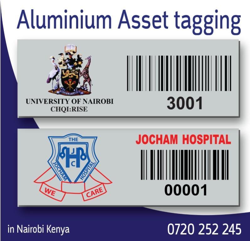 Aluminium Asset Tags & Labels in KENYA in Kenya - Image 1