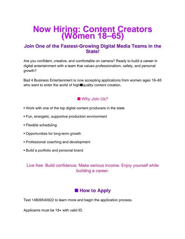 Content creator Casting call in Tucson - Image 1