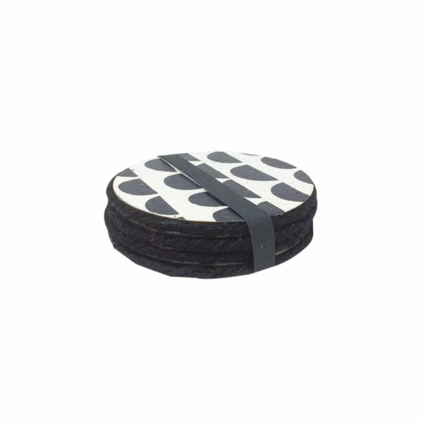 White Coasters – Stylish Screen-Printed Cloud Design in India - Image 2
