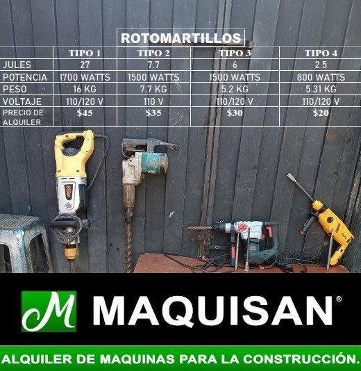 DEMOLEDORES Y ROTOMARTILLOS EN ALQUILER en Ecuador - Imagen 2
