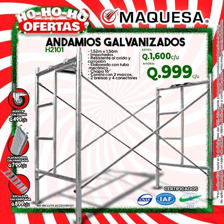 HO-HO-HO | MAQUESA OFERTAS ANDAMIOS GALVANIZADOS – H2101 en Guatemala - Imagen 1