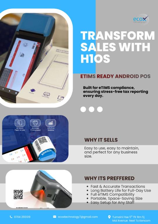 Smart. Fast. eTIMS-Ready — Meet the H10S Android POS in Nairobi - Image 1