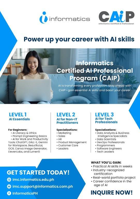Certified AI Professionals (Microcredentials) in Alabang - Image 1