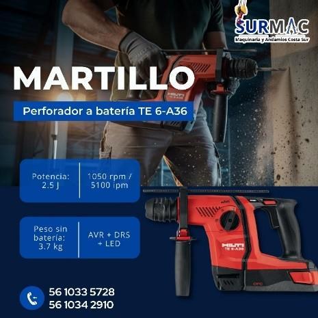 Martillo Perforador a Batería Hilti TE 6-A36 en Aguascalientes en Aguascalientes (AGS) - Imagen 1
