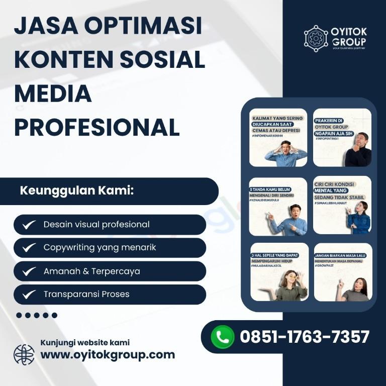 JASA OPTIMASI KONTEN SOSIAL MEDIA PROFESIONAL in Indonesia - Image 1