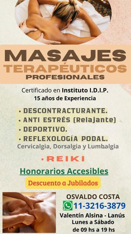 MASAJES TERAPEUTICOS en Temperley - Imagen 1