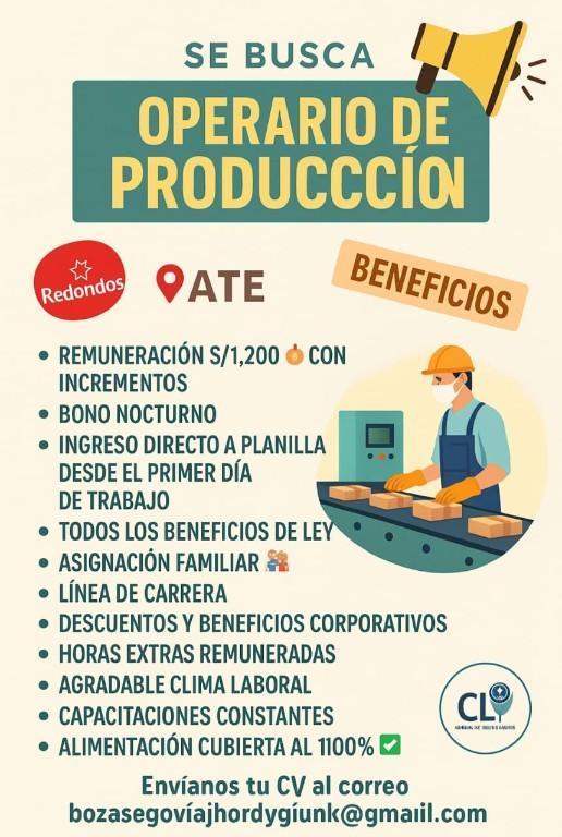 Operario de Producción en Perú - Imagen 1