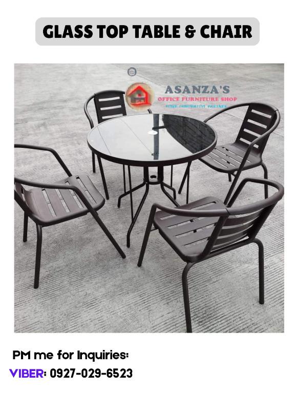 OUTDOOR GLASS TOP | OUTDOOR CHAIR in Philippines - Image 1