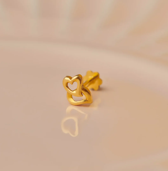 Buy Elegant Gold Nose Pin Designs Online in India - Image 1