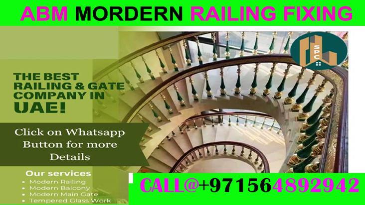 Modern Staircase Railing Fixing Contractor Ajman Dubai Sharjah in United Arab Emirates - Image 5