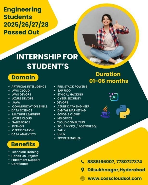 Internship certification program IT companies in Trimulgherry - Image 1