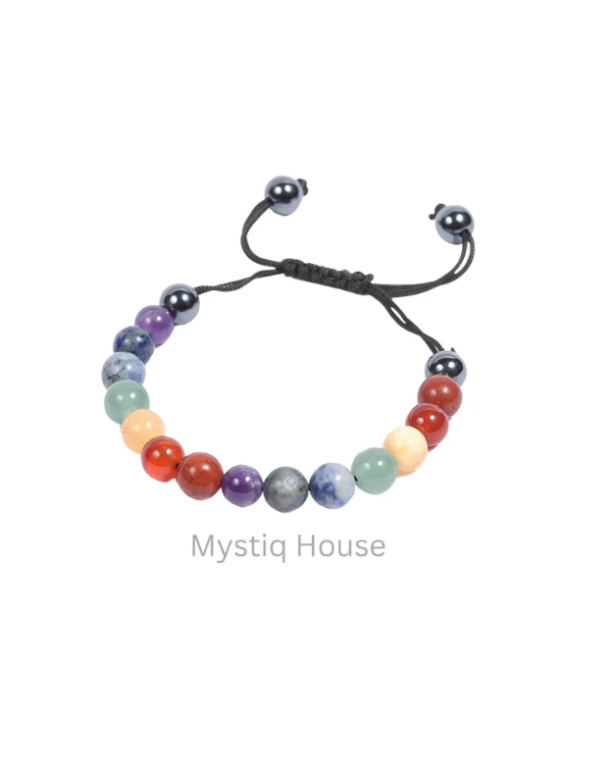 7 Chakra Adjustable Bracelet in India - Image 2