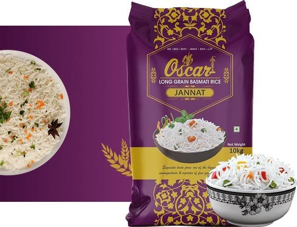 Naturally Aromatic Basmati Rice - Oscar Jannat Basmati Rice in India - Image 1