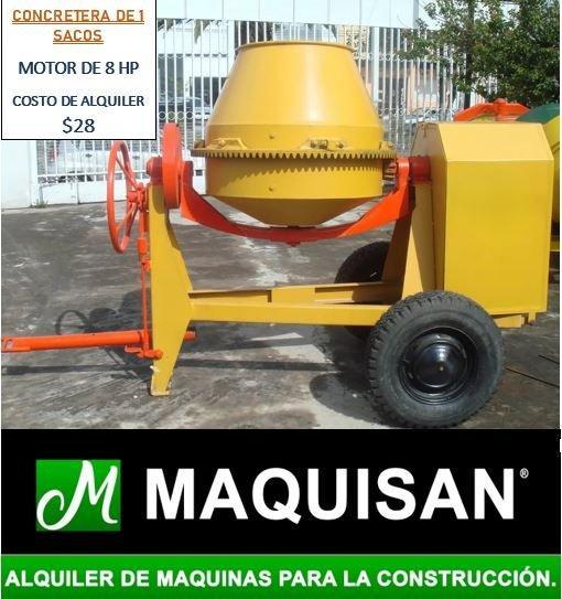 CONCRETERA DE DOS SACOS Y UN SACO EN ALQUILER en Ecuador - Imagen 2