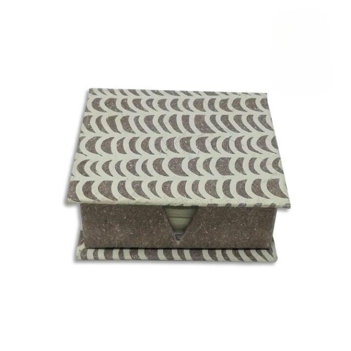 Linen Notepad Box – Elegant Handmade Paper Stationery in India - Image 2