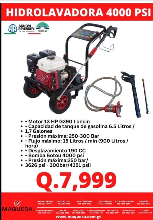 HIDROLAVADORA INDUSTRIAL 4000 PS en Retalhuleu - Imagen 1
