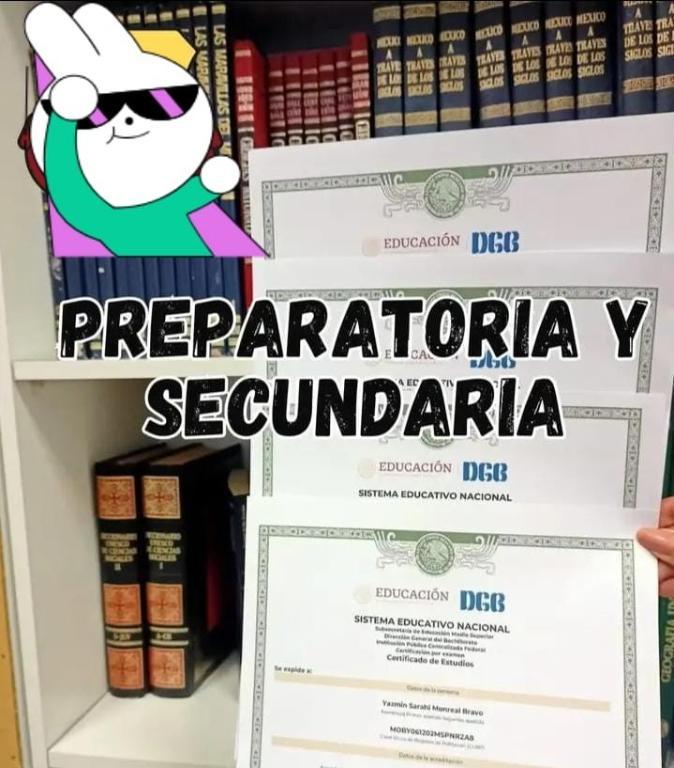 Certificado de estudios con validez oficial SEP. en Soledad de Graciano Sánchez - Imagen 1