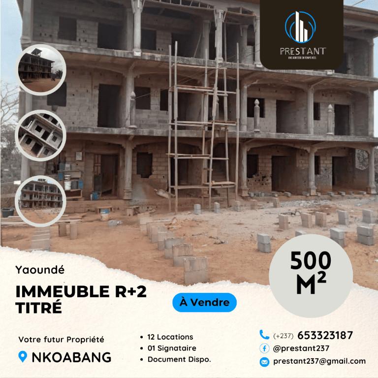 Immeuble R+2 Inachevé de 500m² à vendre à Yaoundé Nkoabang au Cameroun - Photo 1