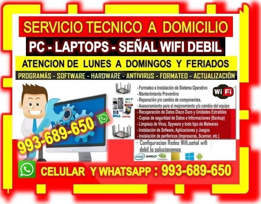 SOPORTE TECNICO A INTERNET PCS LAPTOP RED WIFI en Lima - Imagen 1