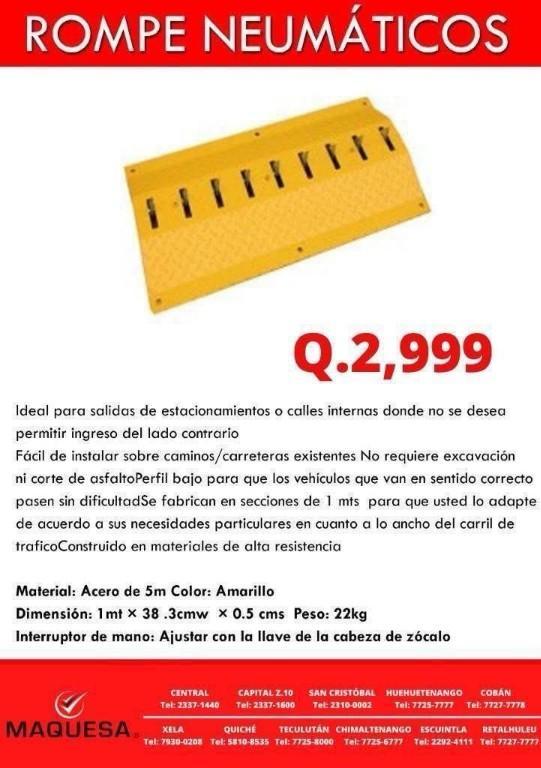 Rompe Neumáticos en Retalhuleu - Imagen 1