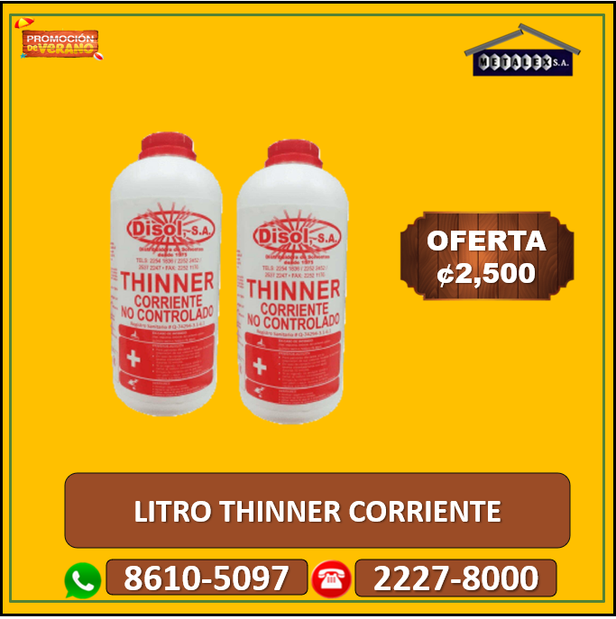 LITRO THINNER ¢2.500 en Curridabat - Imagen 1