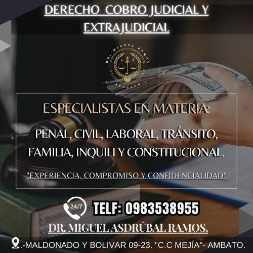 DR. MIGUEL ASDRÚBAL RAMOS RAMOS – ABOGADO EN AMBATO en Patate - Imagen 1