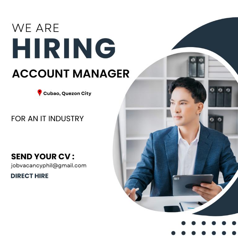 Account Manager Corpo in Cubao Quezon City upto 30k in Quiapo - Image 1