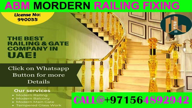 Modern Staircase Railing Fixing Contractor in Ajman Dubai in United Arab Emirates - Image 1
