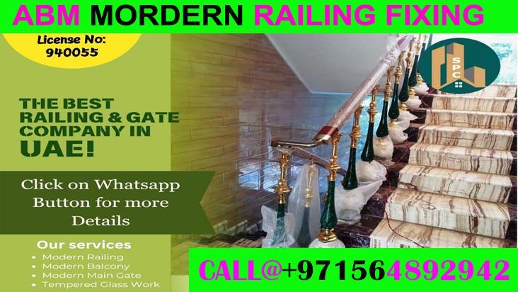 Modern Staircase Railing Fixing Contractor in Ajman Dubai in United Arab Emirates - Image 2