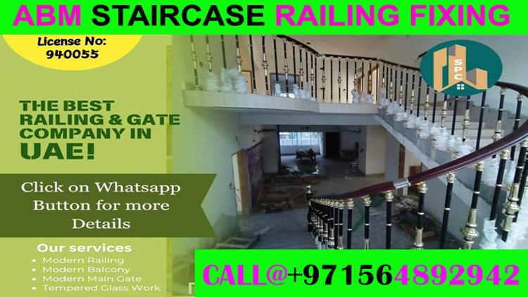 Modern Staircase Railing Fixing Contractor in Ajman Dubai in United Arab Emirates - Image 6