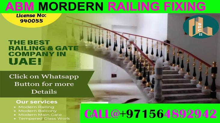 Modern Staircase Railing Fixing Contractor in Ajman Dubai in Abu Dhabi - Image 2